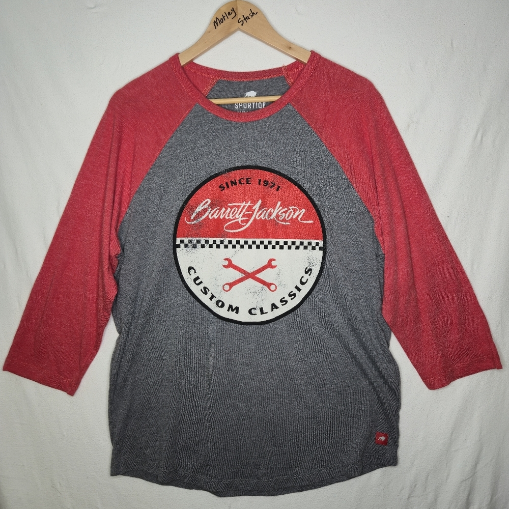 Sportiqe Men's Baseball Style Barrett-Jackson Tee Shirt Size Large